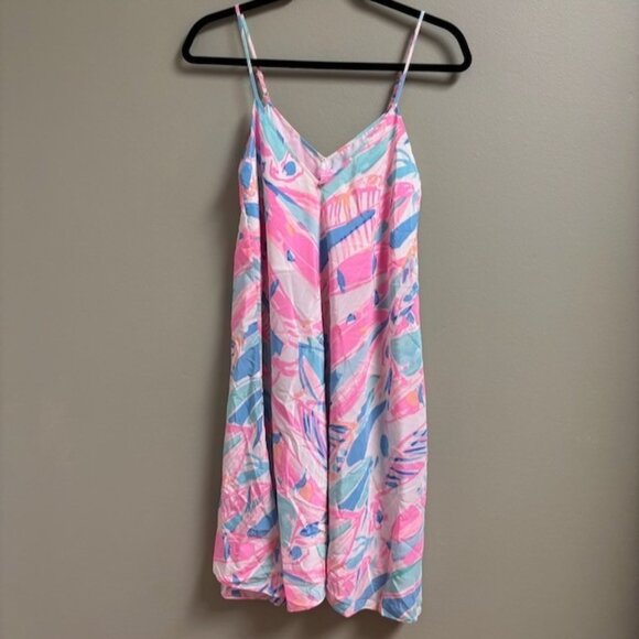 Lilly Pulitzer Womens Floral Slip Cami Dress Size S Flowy Hippie Flirty Light - Picture 2 of 10